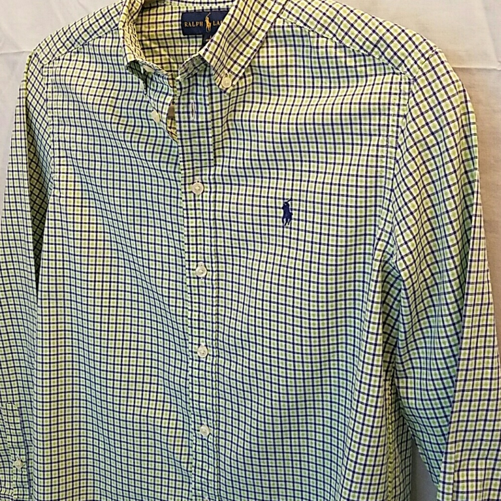 Ralph Lauren L Sz 14-16 NWOT Plaid Button Front